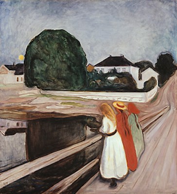 Les jeunes filles sur le pont, par Edvard Munch