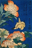 Canari et pivoines, par Katsushika Hokusai